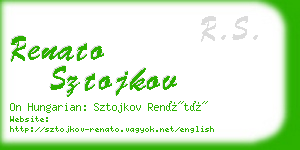 renato sztojkov business card